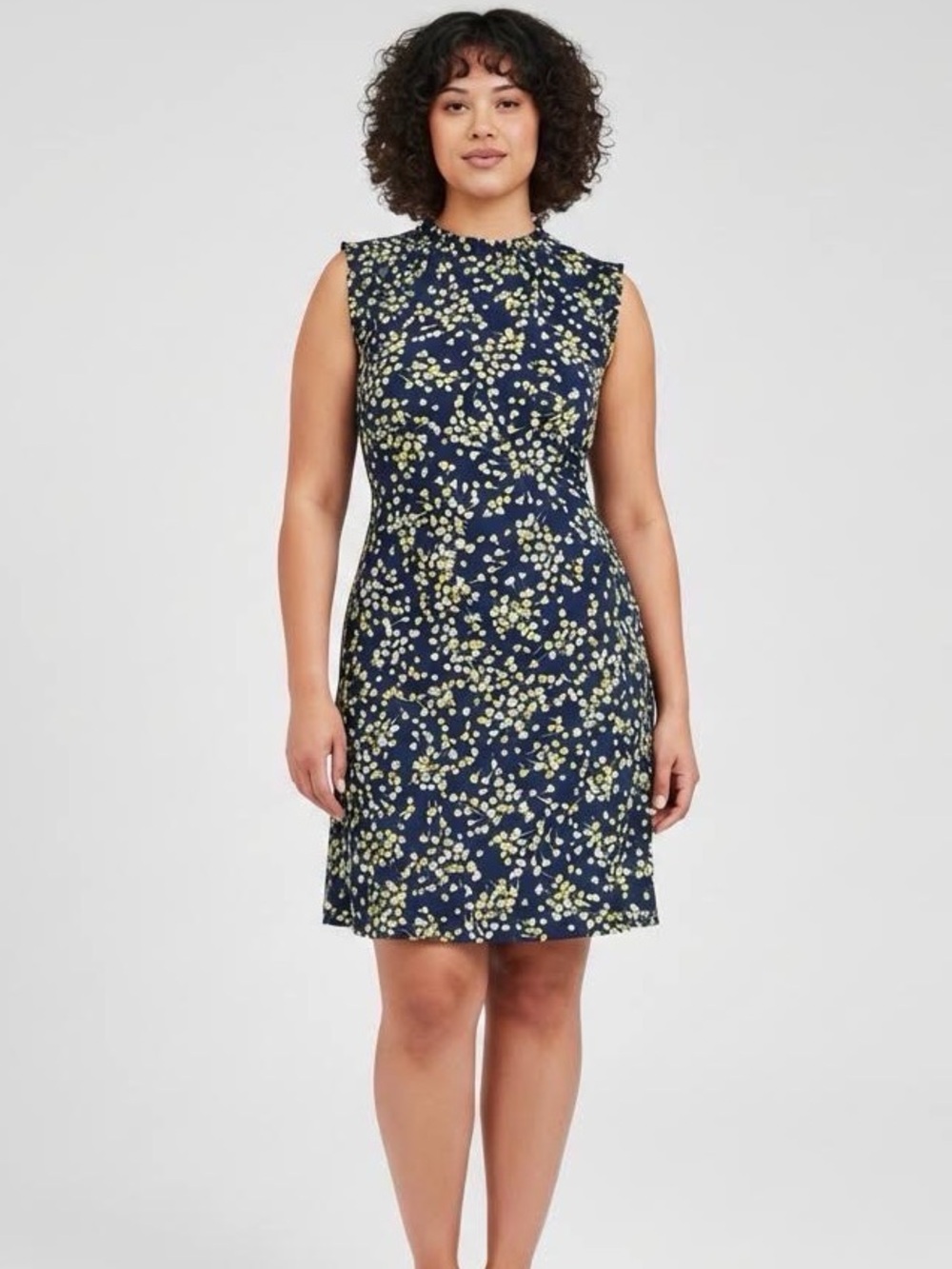 Blue and Yellow Floral Dress